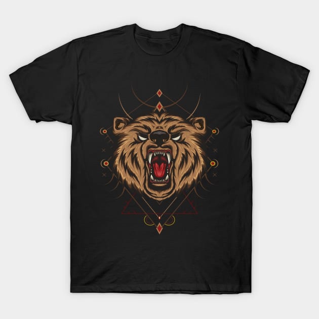 Angry Bear Roar T-Shirt by AGORA studio